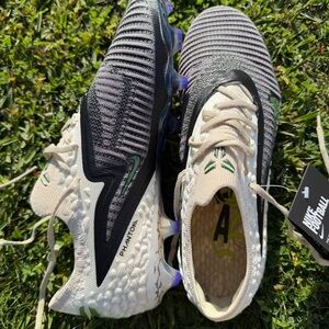 Nike Phantom Cleats in Black, Cream, and Purple